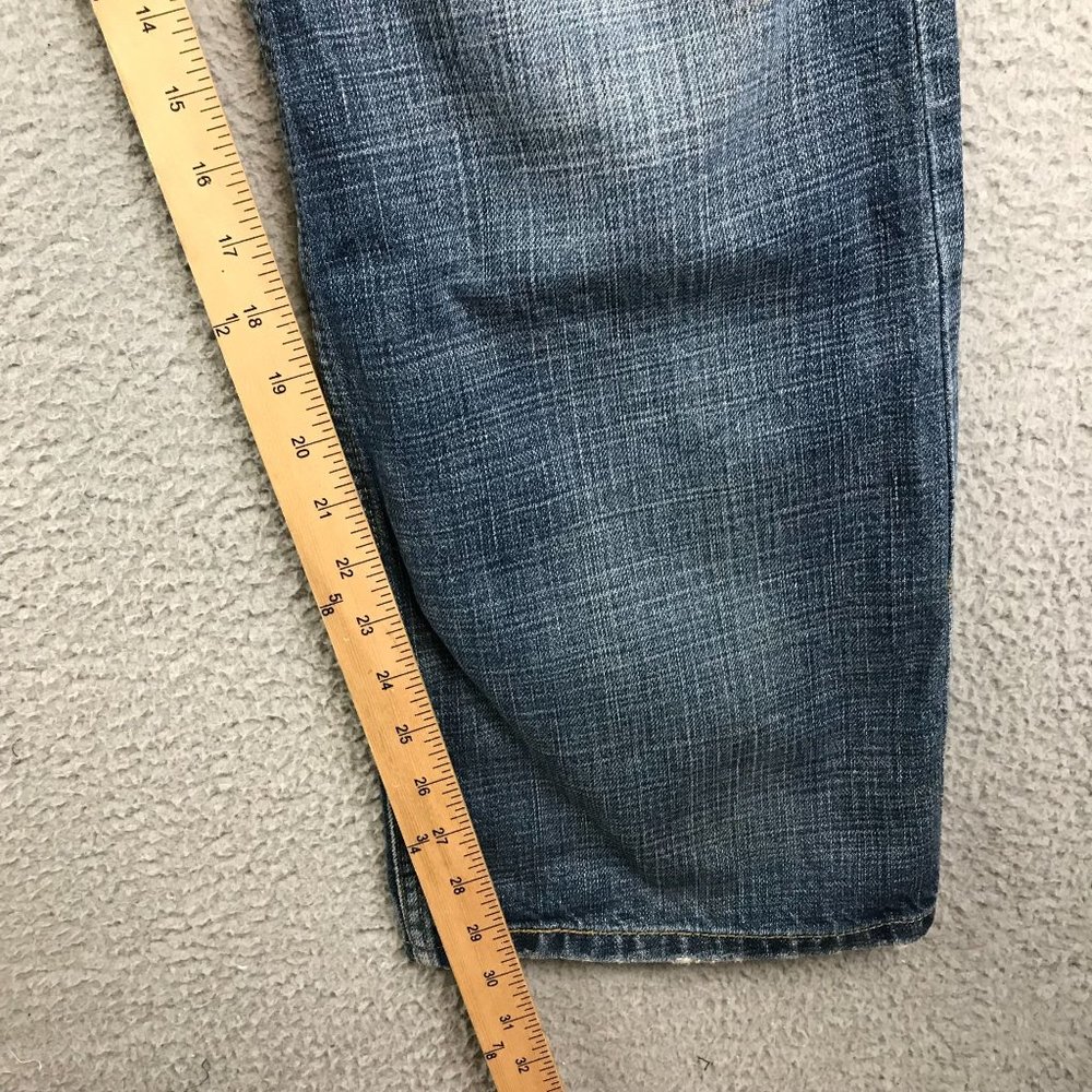 Vintage Levi’s Silver Tab Boot Blue Denim Jeans Size 36x30 Medium Dark Wash - Picture 8 of 10